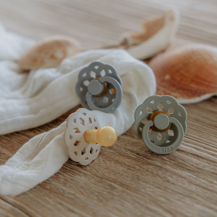 BIBS Boheme Natural Rubber Latex Pacifiers - Personalisable Baby Products Sold and Personalised by JustBørn