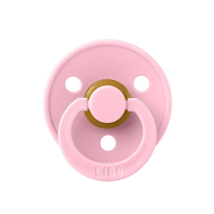 BIBS Colour Natural Rubber Latex Pacifiers (Size 1 & 2) Baby Pink - Personalisable Baby Products Sold and Personalised by JustBørn