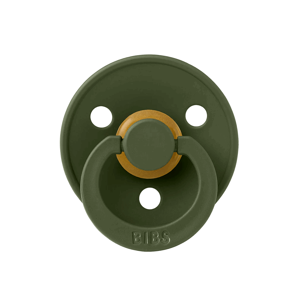 BIBS Colour Natural Rubber Latex Pacifiers (Size 1 & 2) Hunter Green - Personalisable Baby Products Sold and Personalised by JustBørn