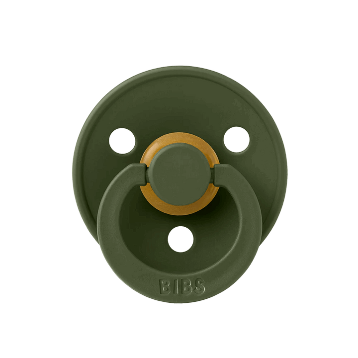 BIBS Colour Natural Rubber Latex Pacifiers (Size 1 & 2) Hunter Green - Personalisable Baby Products Sold and Personalised by JustBørn