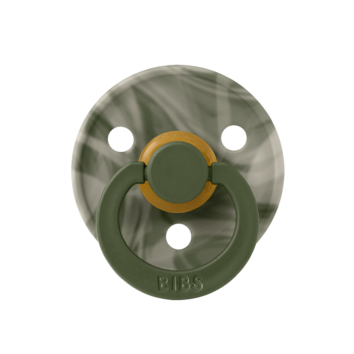 BIBS Colour Natural Rubber Latex Pacifiers (Size 1 & 2) Tie Dye Camo Hunter Green Sand - Personalisable Baby Products Sold and Personalised by JustBørn