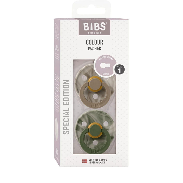 BIBS Colour Natural Rubber Latex Pacifiers (Size 1 & 2) Tie Dye Camo Mix - Personalisable Baby Products Sold and Personalised by JustBørn