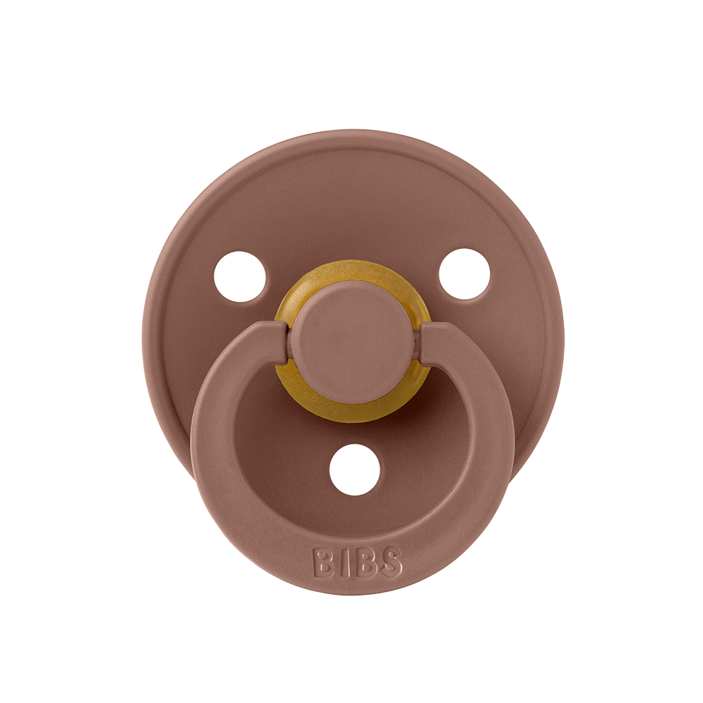 BIBS Colour Natural Rubber Latex Pacifiers (Size 1 & 2) Woodchuck - Personalisable Baby Products Sold and Personalised by JustBørn