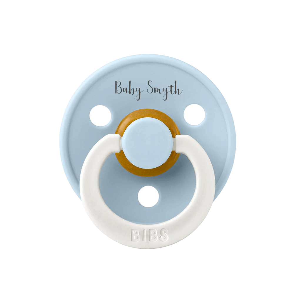 BIBS Colour Natural Rubber Latex Pacifiers (Size 1 & 2) | Personalised Baby Blue Night Glow - Personalisable Baby Products Sold and Personalised by JustBørn