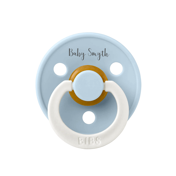 BIBS Colour Natural Rubber Latex Pacifiers (Size 1 & 2) | Personalised Baby Blue Night Glow - Personalisable Baby Products Sold and Personalised by JustBørn