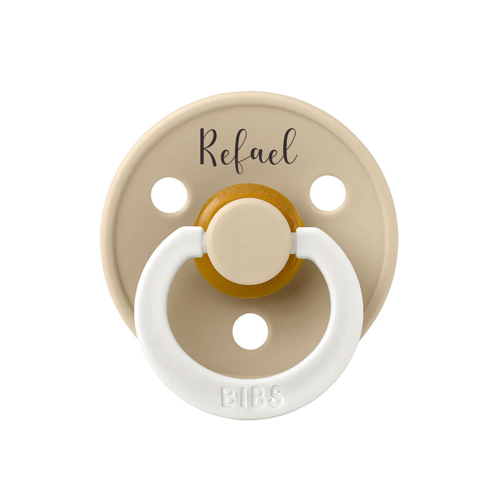 BIBS Colour Natural Rubber Latex Pacifiers (Size 1 & 2) | Personalised Vanilla Night Glow - Personalisable Baby Products Sold and Personalised by JustBørn