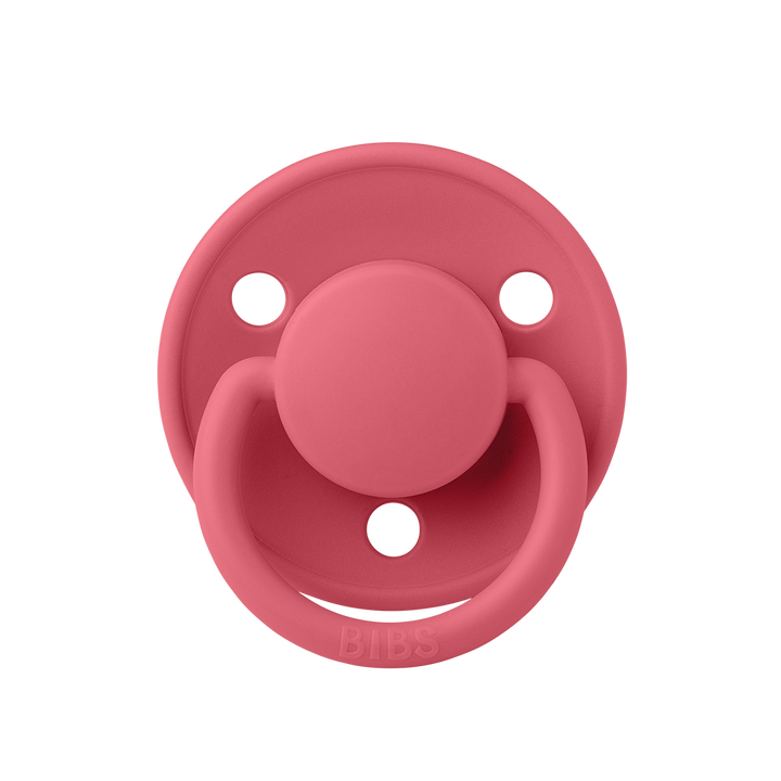 BIBS De Lux Natural Rubber Latex Pacifiers Coral - Personalisable Baby Products Sold and Personalised by JustBørn