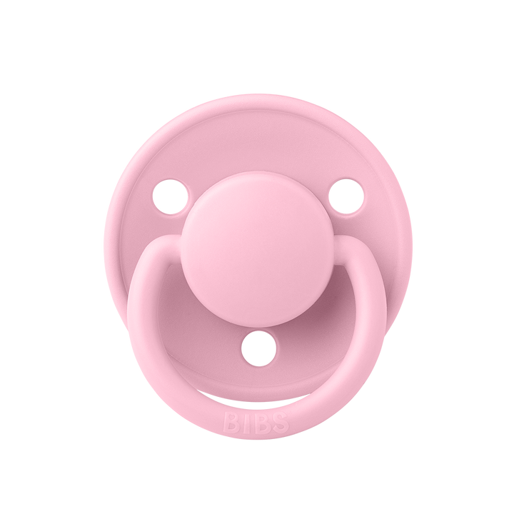 BIBS De Lux Natural Rubber Latex Pacifiers Baby Pink - Personalisable Baby Products Sold and Personalised by JustBørn