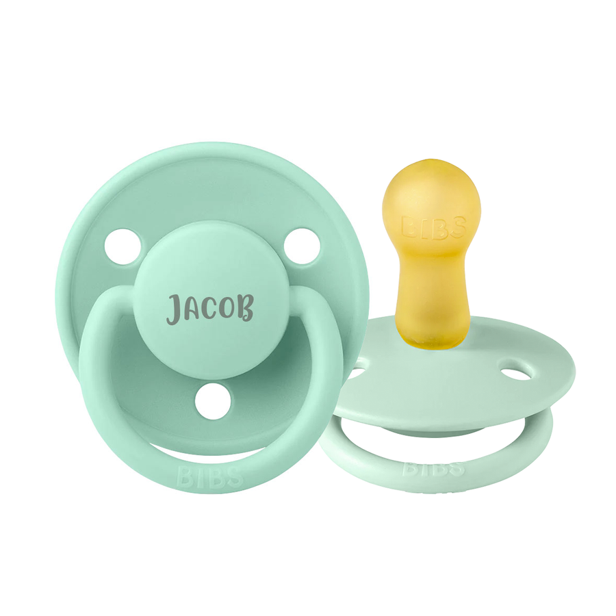 BIBS De Lux Natural Rubber Latex Pacifiers Nordic Mint - Personalisable Baby Products Sold and Personalised by JustBørn