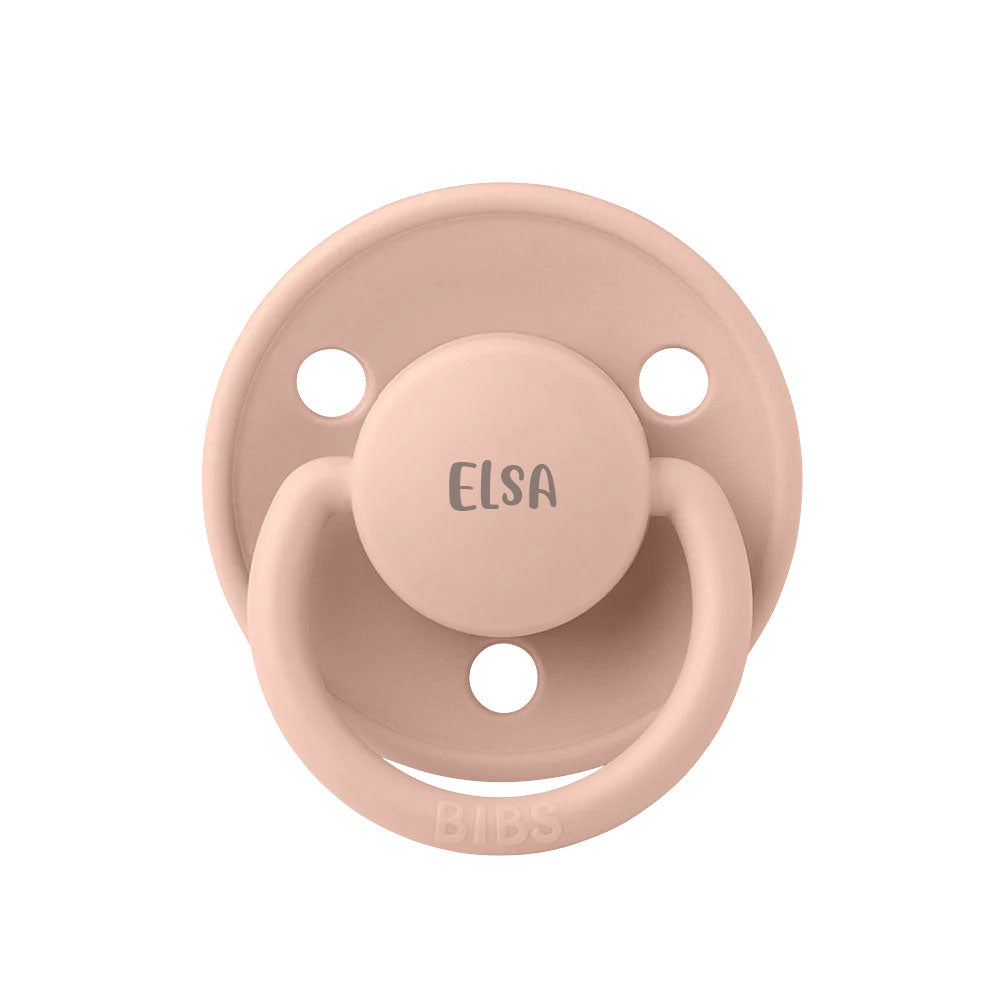 BIBS De Lux Natural Rubber Latex Pacifiers Blush - Personalisable Baby Products Sold and Personalised by JustBørn