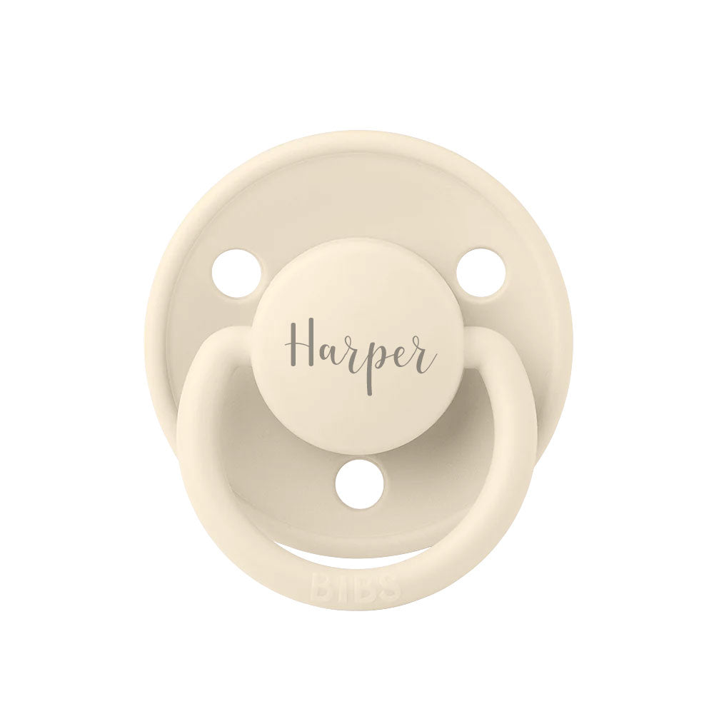 BIBS De Lux Natural Rubber Latex Pacifiers Ivory - Personalisable Baby Products Sold and Personalised by JustBørn