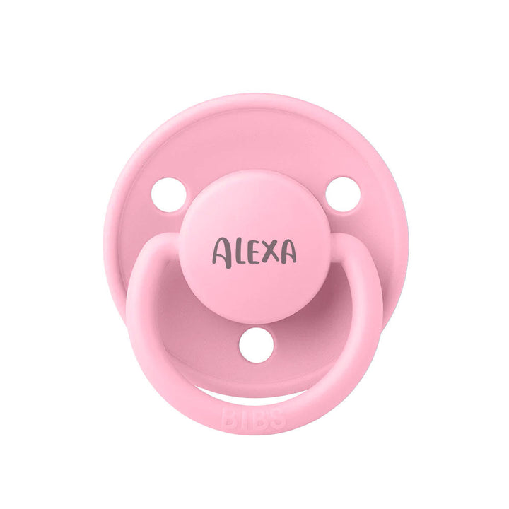 BIBS De Lux Silicone Pacifiers | One Size | Personalisable Baby Pink - Personalisable Baby Products Sold and Personalised by JustBørn