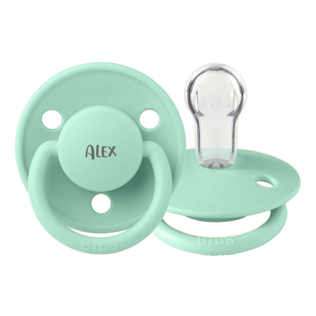 BIBS De Lux Silicone Pacifiers | One Size | Personalisable Nordic Mint - Personalisable Baby Products Sold and Personalised by JustBørn