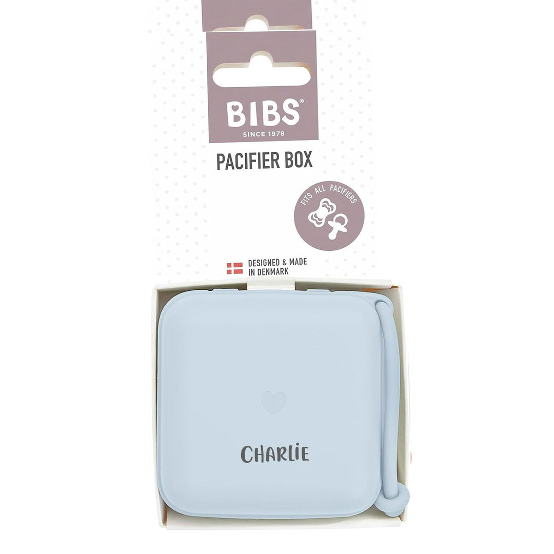 BIBS Pacifier Box Holder Baby Blue - Personalisable Baby Products Sold and Personalised by JustBørn