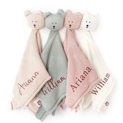 JBØRN Bear Knit Comforter - Personalisable Baby Products Sold and Personalised by JustBørn