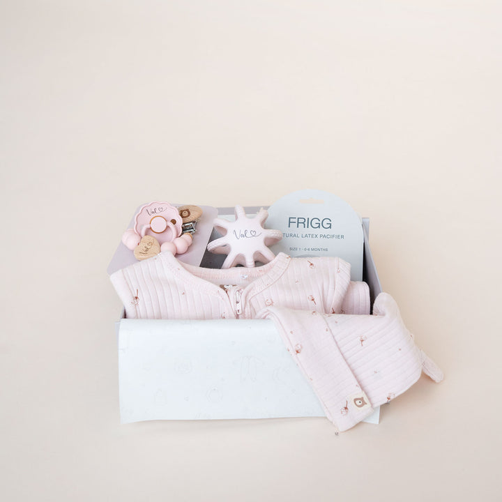 JBØRN Baby Girl Sleepsuit & Matching Accessories | Gift Set - Personalisable Baby Products Sold and Personalised by JustBørn