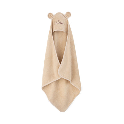 JBØRN Organic Cotton Baby Hooded Towel with Ears - Personalisable Baby Products Sold and Personalised by JustBørn