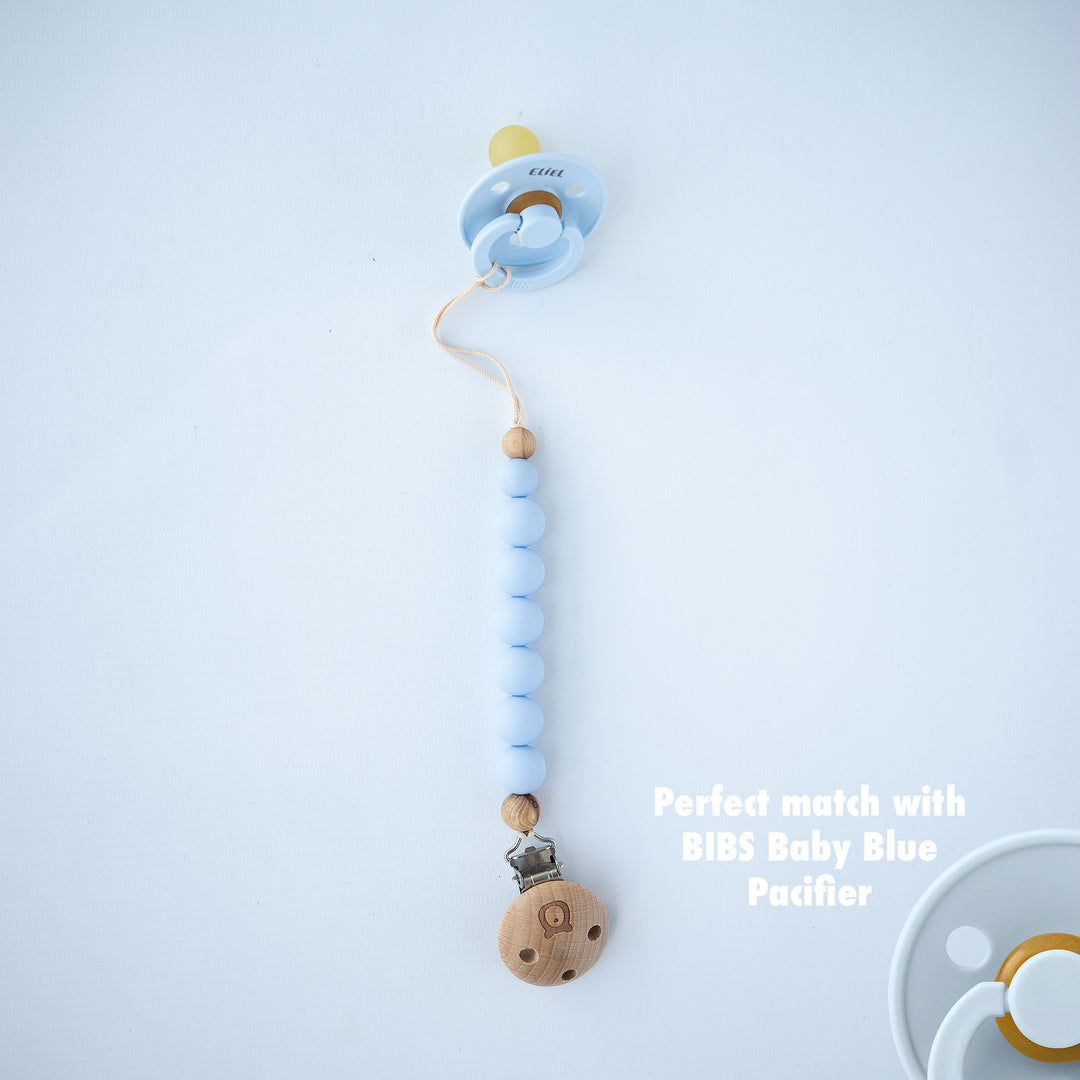 JBØRN Pacifier Clip Baby Blue - Personalisable Baby Products Sold and Personalised by JustBørn