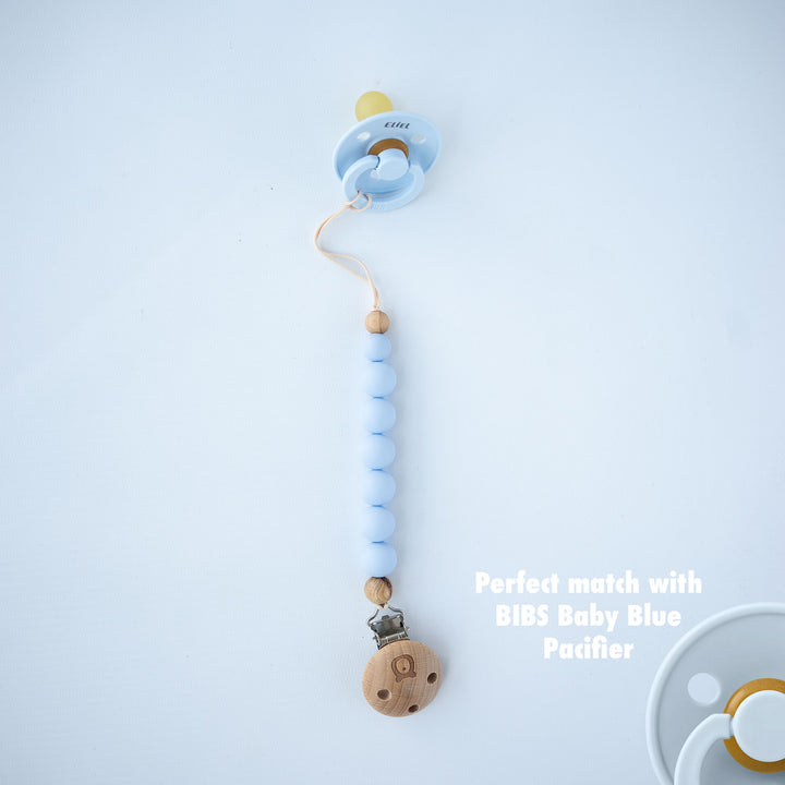 JBØRN Pacifier Clip Baby Blue - Personalisable Baby Products Sold and Personalised by JustBørn