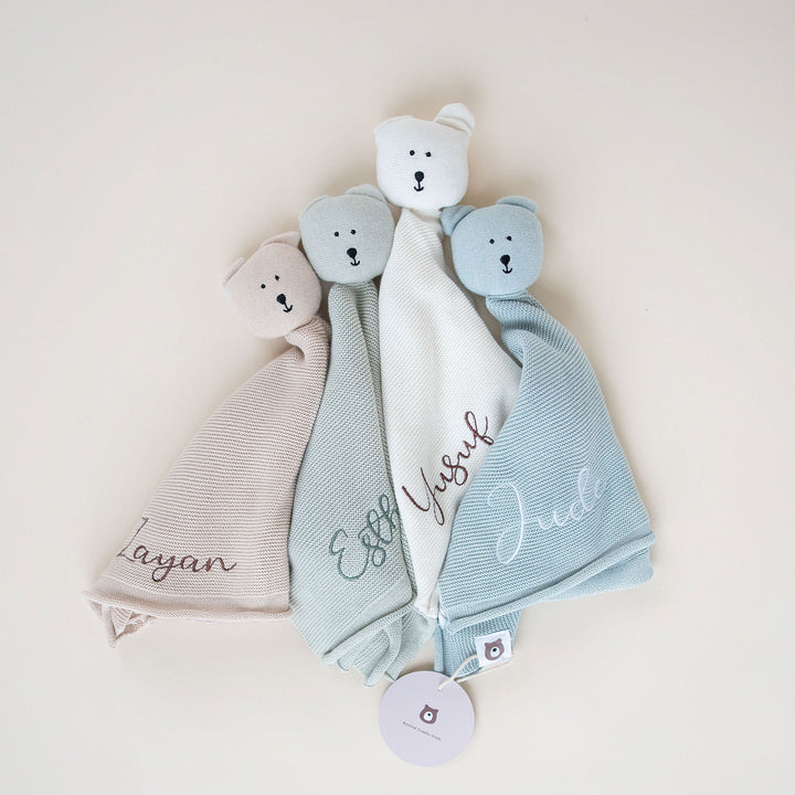 JBØRN Bear Knit Comforter - Personalisable Baby Products Sold and Personalised by JustBørn