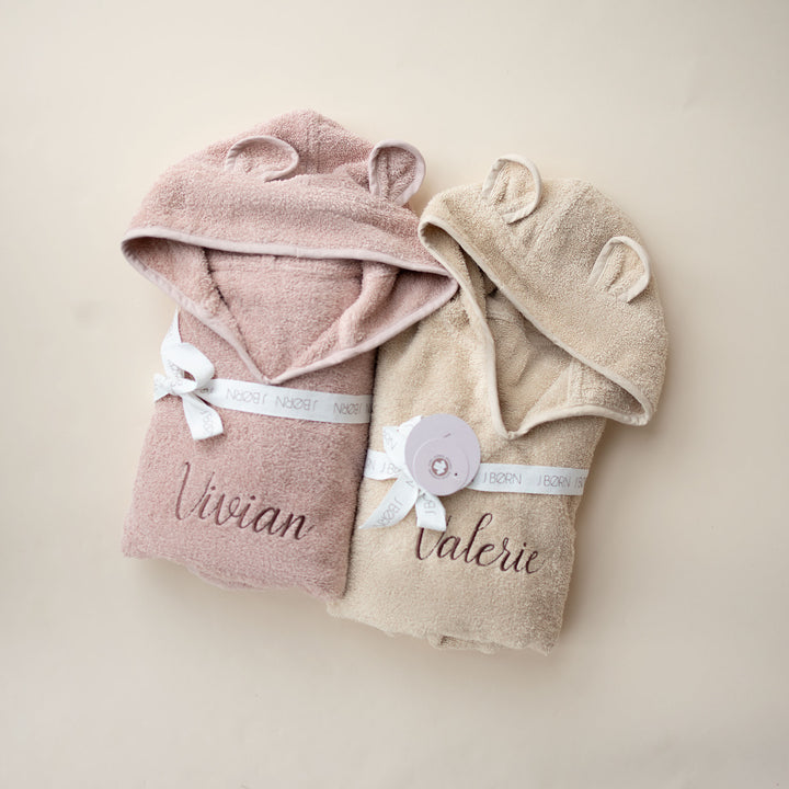 JBØRN Organic Cotton Hooded Poncho | Personalisable - Personalisable Baby Products Sold and Personalised by JustBørn