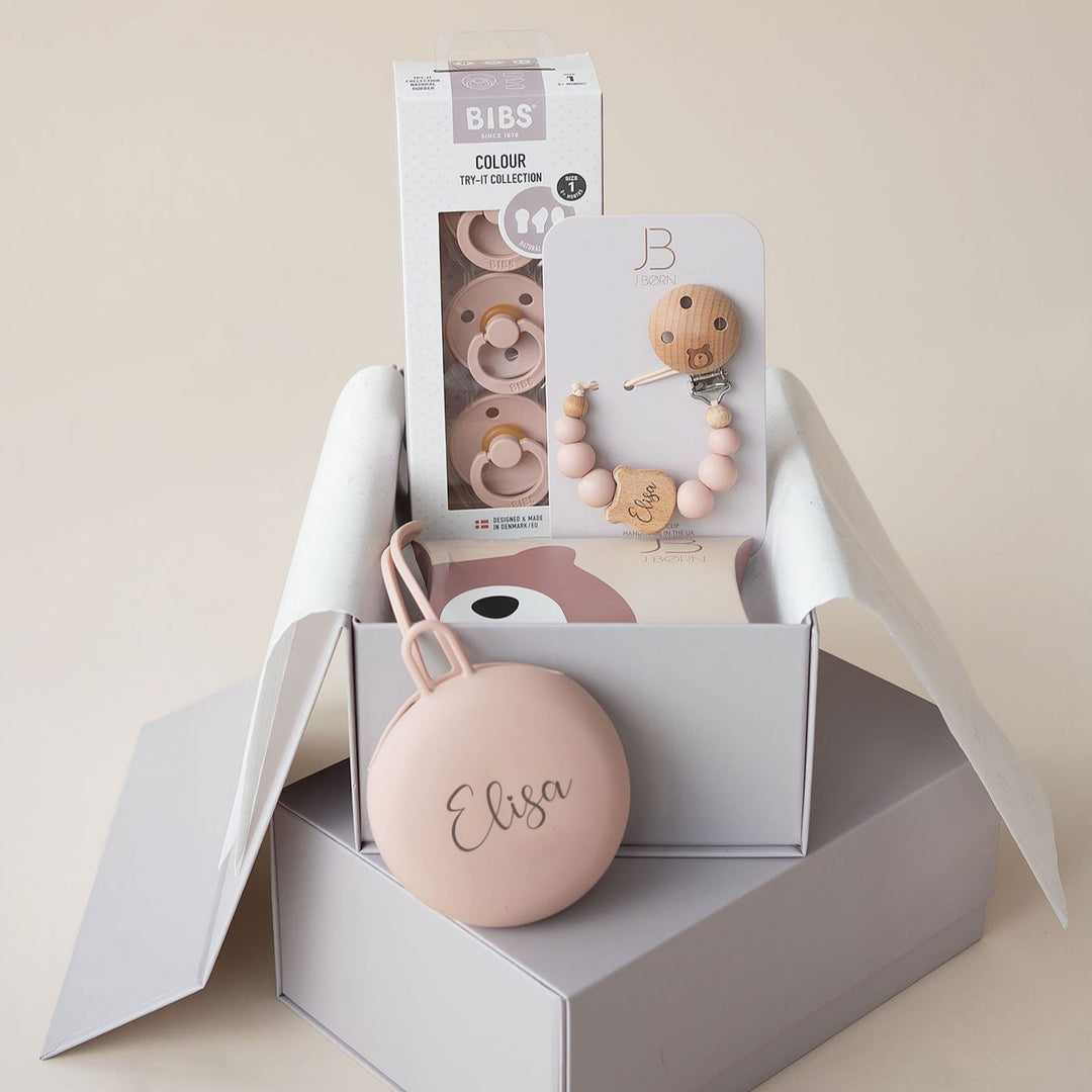 JBØRN X BIBS Gift Box Blush - Personalisable Baby Products Sold and Personalised by JustBørn