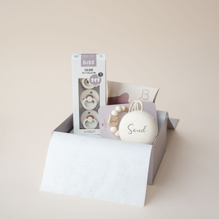 JBØRN X BIBS Gift Box Ivory - Personalisable Baby Products Sold and Personalised by JustBørn