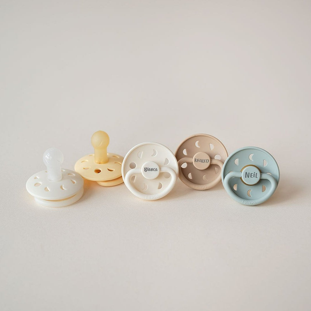 FRIGG Moon Natural Rubber Latex Pacifiers | Personalised - Personalisable Baby Products Sold and Personalised by JustBørn