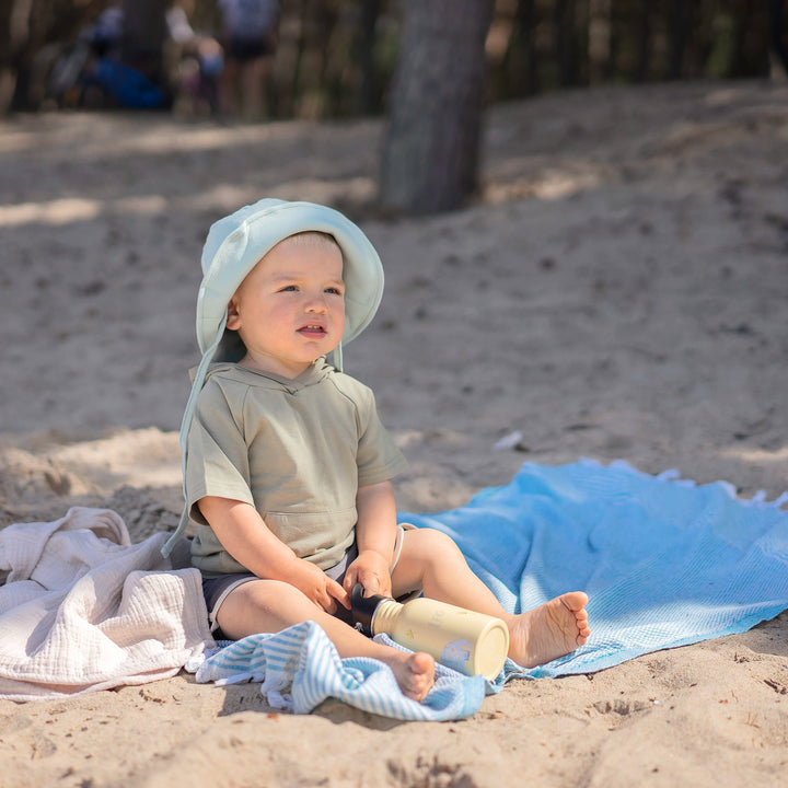 JBØRN Organic Cotton Baby Sun Hat - Personalisable Baby Products Sold and Personalised by JustBørn