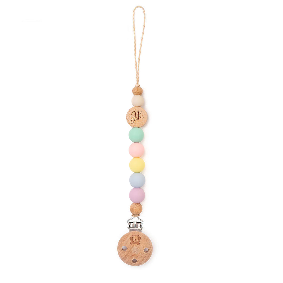 JBØRN Rainbow Pacifier Clip Yes - Personalisable Baby Products Sold and Personalised by JustBørn