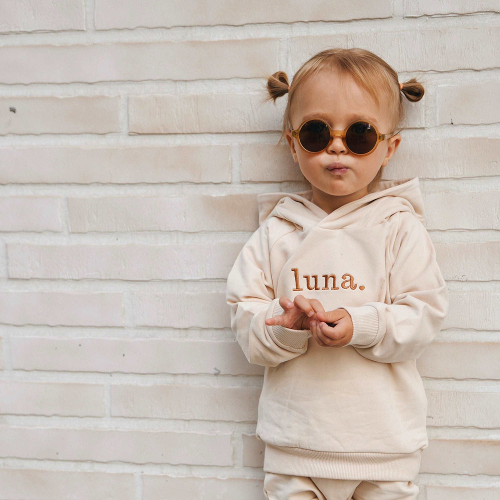 JBØRN Organic Cotton Baby Teddy Ears Hoodie & Joggers Set | Personalisable 2 Years Oatmeal Yes - Personalisable Baby Products Sold and Personalised by JustBørn