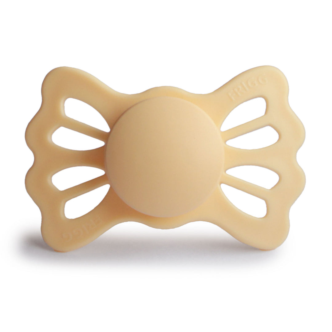 FRIGG Lucky Symmetrical Silicone Pacifiers | Personalised Pale Daffodil No - Personalisable Baby Products Sold and Personalised by JustBørn