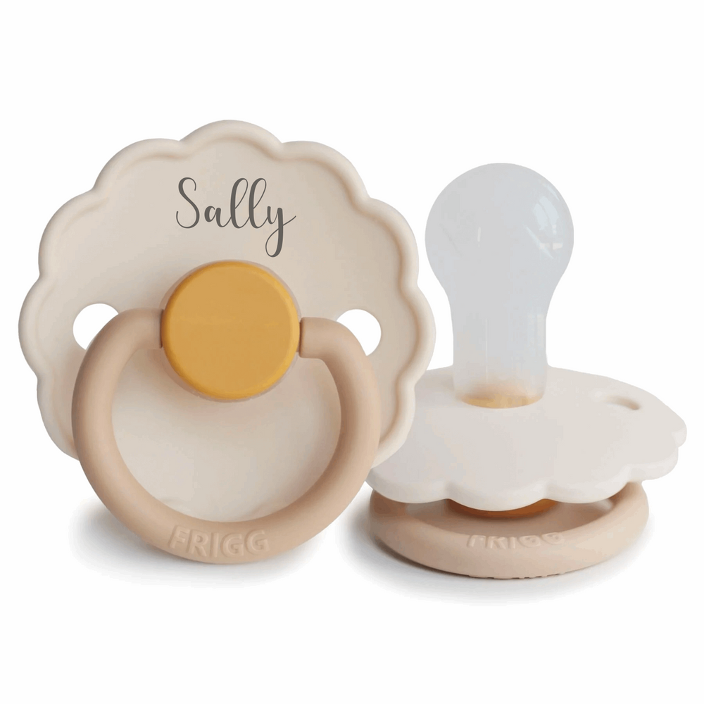 FRIGG Daisy Silicone Pacifiers Chamomile - Personalisable Baby Products Sold and Personalised by JustBørn