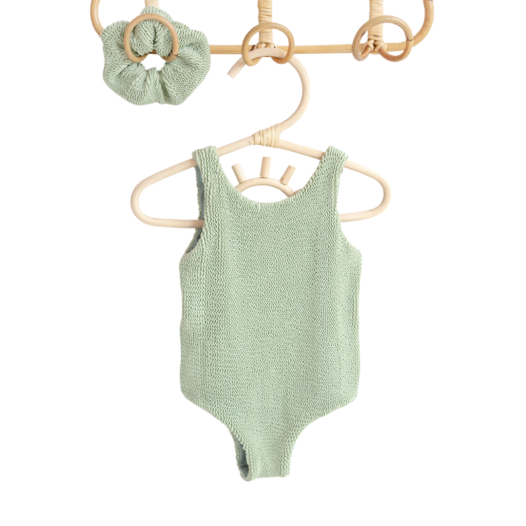 JBØRN Baby Girl Classic Crinkle Swimsuit - Personalisable Baby Products Sold and Personalised by JustBørn