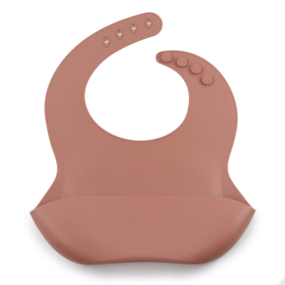 JBØRN Silicone Baby Feeding Bib Woodchuck No - Personalisable Baby Products Sold and Personalised by JustBørn