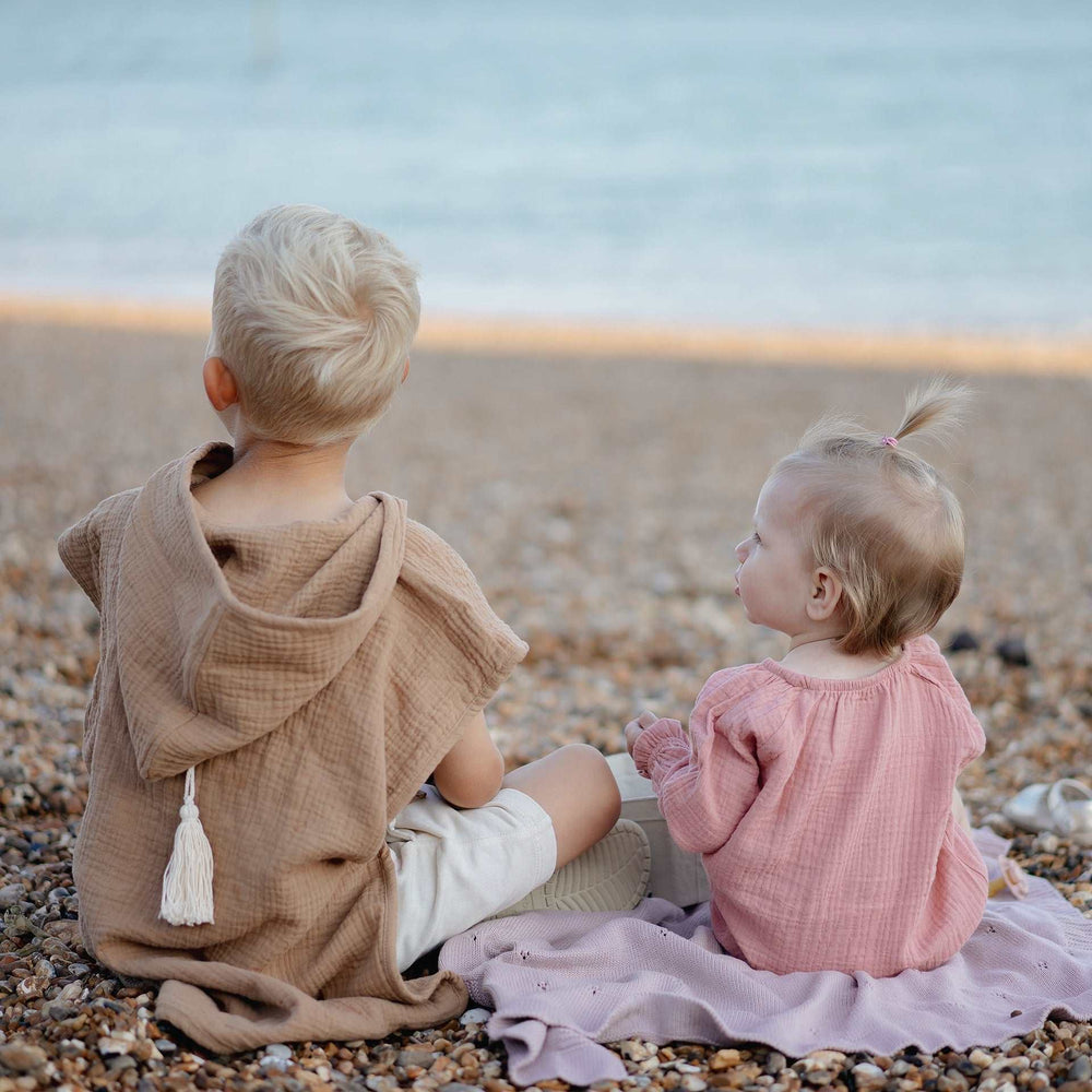 JBØRN Organic Cotton Muslin Long Sleeve Bodysuit - Personalisable Baby Products Sold and Personalised by JustBørn