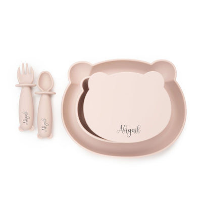 JBØRN Baby Meal Time Set | Weaning Set | Personalisable Blush Yes - Personalisable Baby Products Sold and Personalised by JustBørn