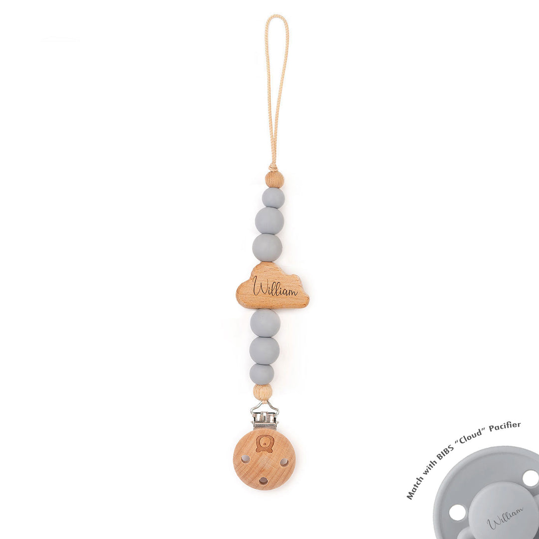 JBØRN CLOUD Pacifier Clip | Personalisable Cloud - Personalisable Baby Products Sold and Personalised by JustBørn