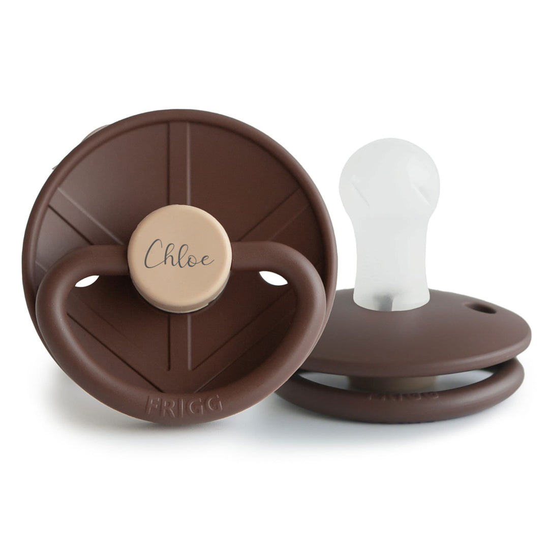 FRIGG Little Viking Silicone Pacifiers Cocoa Size 1 (0-6 Months) Yes - Personalisable Baby Products Sold and Personalised by JustBørn