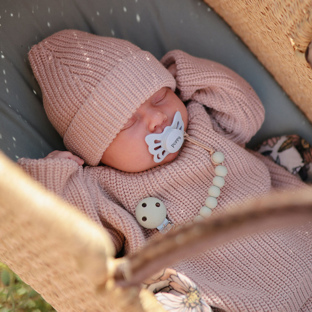 FRIGG Butterfly Anatomical Silicone Pacifiers | Personalised Powder Blue - Personalisable Baby Products Sold and Personalised by JustBørn