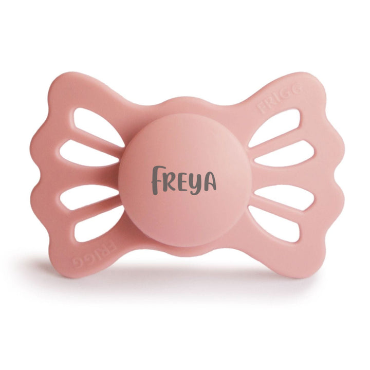 FRIGG Lucky Symmetrical Silicone Pacifiers | Personalised Pretty in Peach Yes - Personalisable Baby Products Sold and Personalised by JustBørn