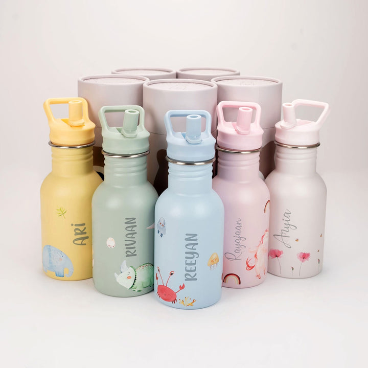 JBØRN Personalised Stainless Steel Kids Water Bottle