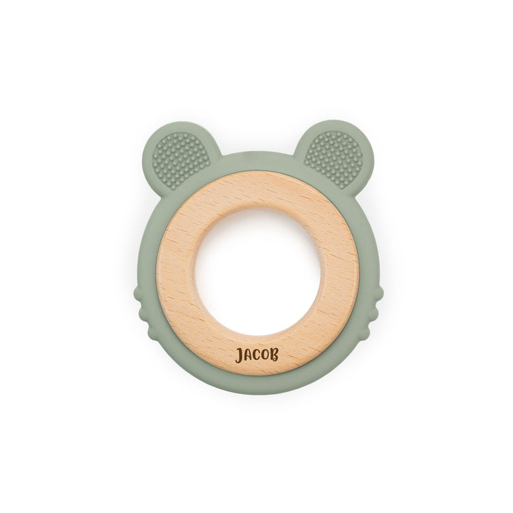 JBØRN Lion Teether Sage - Personalisable Baby Products Sold and Personalised by JustBørn