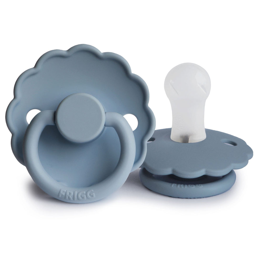 FRIGG Daisy Silicone Pacifier Glacier Blue - Personalisable Baby Products Sold and Personalised by JustBørn